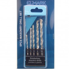 Σετ 5τεμ. Τρυπάνια Μπετού 4-5-6-8-10mm 598371